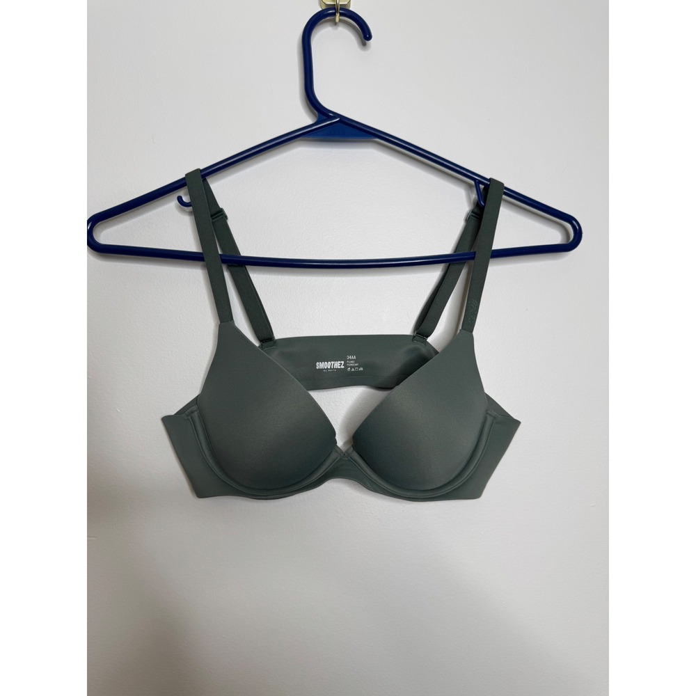 Aerie Smoothez Plunge Bra Women 34AA Green Excellent Underwire Microfiber